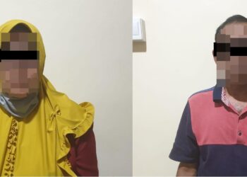 Dua tersangka pengirim PMI ilegal di Batam. (Foto: Arsip Polda Kepri)