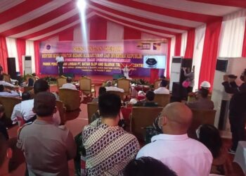 Menteri Koordinator Bidang Kemaritiman Republik Indonesia, Luhut Binsar Panjaitan, meresmikan operasional PT Batam Slop and Sludge Treatment Center (BSSTEC) di kawasan Jembatan II Barelang, Batam, Kepulauan Riau, Kamis, 18 Maret 2021. (Foto: Fathur Rohim)