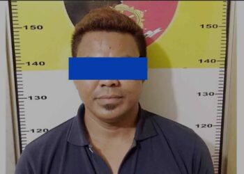 Pelaku penganiayan terhadap pacarnya, S (37). (Foto: Arsip Polresta Barelang)